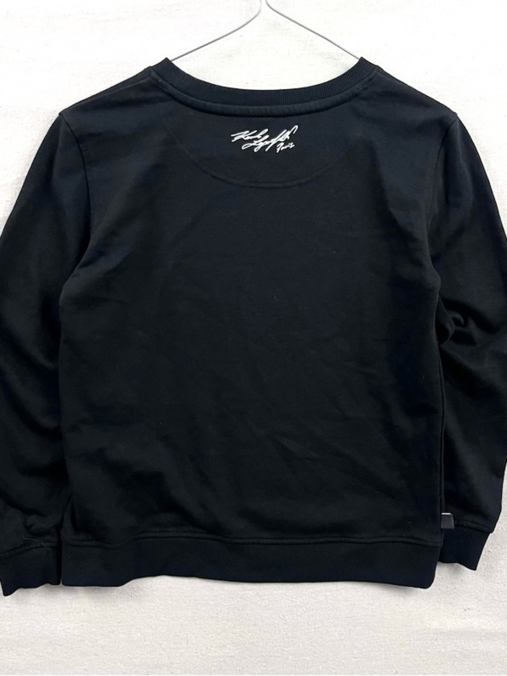 KARL LAGERFELD Paris Black Rhinestone Sweatshirt | Size XS/S - Picture 2 of 6